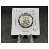 Washington Silver Quarters (Nice Condition):1954
