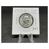 Washington Silver Quarters (Nice Condition):1955-D