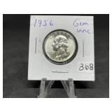 Washington Silver Quarters (Nice Condition): 1956