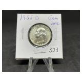 Washington Silver Quarters (Nice Condition):1958-D
