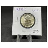 Washington Silver Quarters (Nice Condition):1959-D