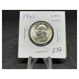 Washington Silver Quarters (Nice Condition): 1961