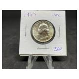 Washington Silver Quarters (Nice Condition): 1964