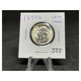 Washington Silver Quarters (Nice Condition):1944-D