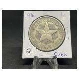 1916 Cuba Silver Peso