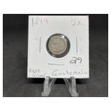1899 Guatemala Silver ½ Real