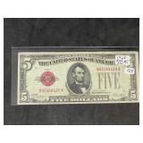 Series 1928 Red Seal $5 (Nicer Condition)