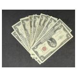 (10) Red Seal  $2 Notes