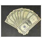 (10) 1935 $1 Silver Certificates