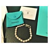 Tiffany & Co. Freshwater Pearl Bracelet 7.5 in Ste