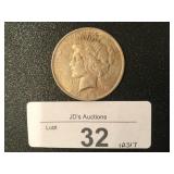 One 1923 Peace Silver Dollar