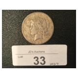 One 1922 Peace Silver Dollar