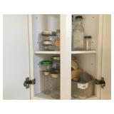Assortment of Clear Glass Jars, Different Shapes a