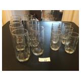 Matching Clear Etched Glasses