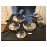 (5) Revere Ware Cookware with Lids