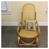 Bentwood Rocking Chair w/ Decorative Needlepoint P