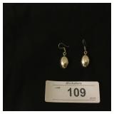 Sterlling Silver Solid Hook Dangle Earring  .925