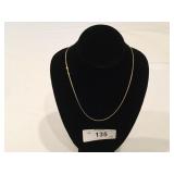14K 19in Flat Gold Necklace - Italy