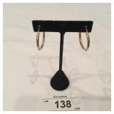 14K 1in Hoop Earrings