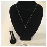 10K White Gold Necklace W/Pearl & 14K Italy Bracel