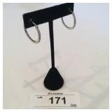 .925 Sterling Silver 1in Hoop Earrings