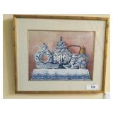 Blue & White Framed Print - Sahib