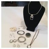 Lot of Silvertone Costume Jewelry