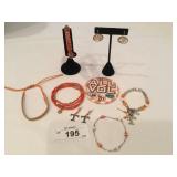 UT Jewelry - Round Disc  "T"  Earrings .925