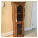 Oak Glass Front Curio Cabinet