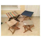 (4) Folding Canvas Stools