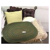 Cushion & Rug Lot