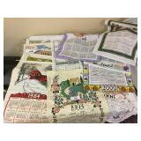 Vintage Cloth Tea Towels Date Calendar