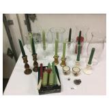 Candle Holders Assortment & Camdles