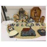 "Country" Tole Painted Décor Items & Rug