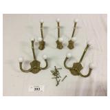 Brass & Porcelain Knob Hooks
