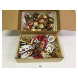 Box of Christmas Ornaments