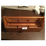 Wood Tool Box with Tray