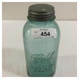 Blue Ball Half Gallon #6 Square Jar (1923-1933) Zi