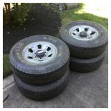 (4) Michelin LTX MLS Tires LT255175R15 on Toyota R
