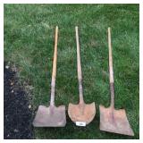 (3) Working Shovels
