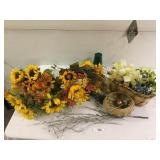 Tote of Silk Flowers