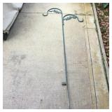 6ft Tall Wrought Iron Double Pot Holder