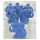 6 pcs Vtg UHL Indiana Pottery Elephant Mini Jugs