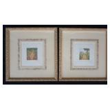2 pcs. Stephen Little Signed Garden Etching Prints