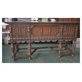 Vintage Antique-Tudor Style Buffet Server