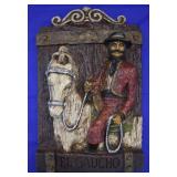 Vintage El Gaucho 3-Dimentional Wall Art Sign