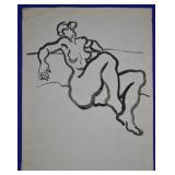 Joseph Delaney Original Ink on Paper Nude