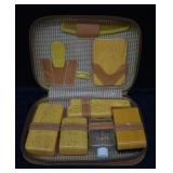 Vintage Mens Celluloid Grooming Kit & Leather Case