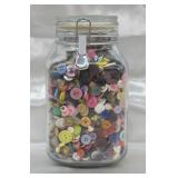 Vintage Storage Jar Full of Buttons