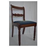 Antique Needlepoint Chair w/ Barley-twist Legs